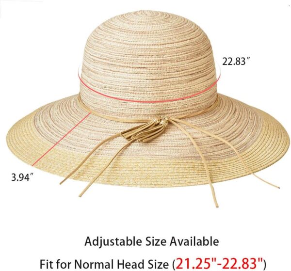 Somaler Women Floppy Sun Hat Summer Wide Brim Beach Cap Packable Cotton Straw Hat for Travel