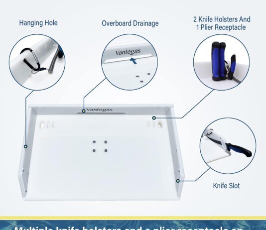 vantegas boat cutting board bait table filet board for fish cleaning station white fishing fillet table in single rod ho 1