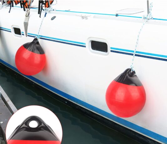 ylverx pair of boat mooring buoys marine grade inflatable vinyl round pontoon boat fenders ball boat bumpers for docking 3