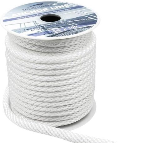 young marine premium solid braid mfp anchor line braided anchor ropeline 38 inch 100ft with stainless steel thimble shac