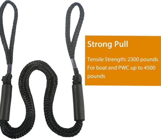 bungee dock lines for boats mooring rope bungee boat dock line for jet ski pontoon kayak accessoriesblack 4p 1