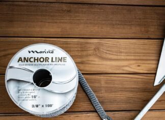 made 38 inch 100ft 150ft premium solid braid mfp grey anchor line braided anchor ropeline with stainless steel thimble a 2