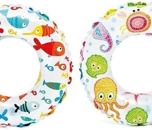 intex recreation lively print swim ring summer fun pack of 2 assorted 2