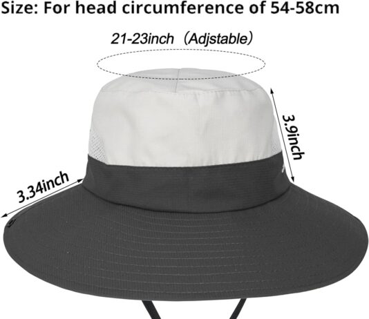 womens outdoor uv protection foldable sun hats mesh wide brim beach fishing hat with ponytail hole 1