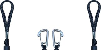 3ft bungee dock line boat ropes for docking line mooring rope with stainless steel clip accessories for boats 2pcs