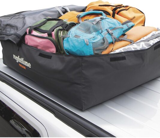 rightline gear range 3 weatherproof rooftop cargo carrier for top of vehicle attaches with or without roof rack 18 cubic 2