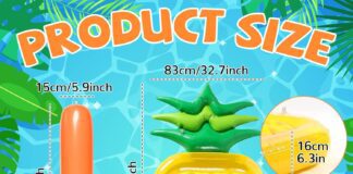 sratte 10 pcs inflatable pool floats include 3 swim tubes rings 6 large inflatable pool noodles and pineapple pool raft 1 1