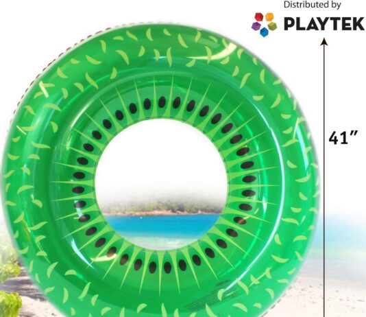 playtek 41 inch pool float tropical parrot large swim tube for adults and kids floating tube for swimming on beach pool 1 3