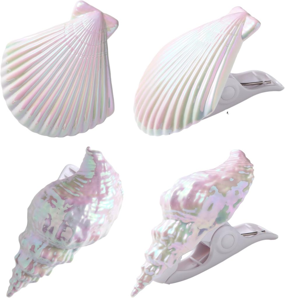 Beach Towel Clips for Beach Chairs, Lounge Chairs, Drying Racks Decorative Windproof Clothes Pins (4 Pieces) (Colorful  Pink)