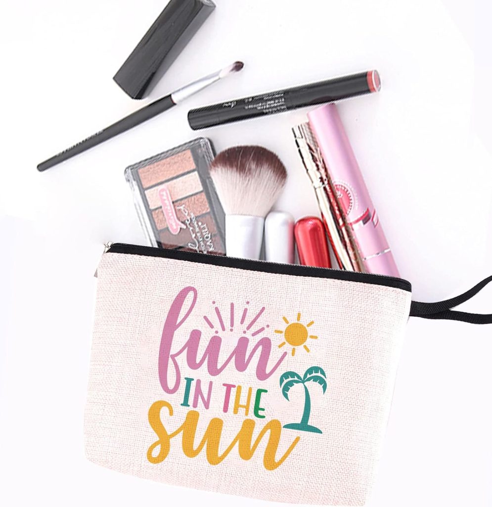 Hanamiya Na Beach Essentials Gifts Sunscreen Bag Beach Accessories Cruise Gifts for Women Girls Makeup Bag Summer Bags Ocean Cosmetic Bag Ocean Themed Gifts Summer Lovers Gift