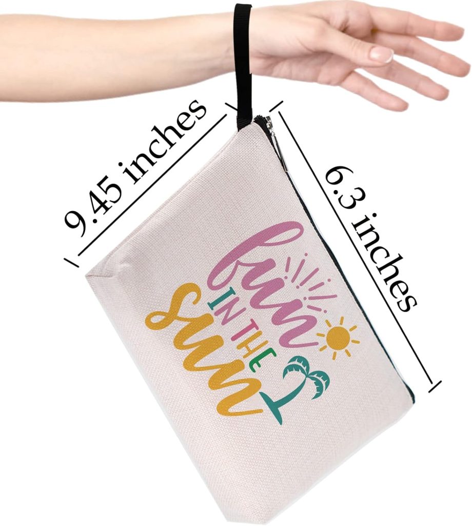 Hanamiya Na Beach Essentials Gifts Sunscreen Bag Beach Accessories Cruise Gifts for Women Girls Makeup Bag Summer Bags Ocean Cosmetic Bag Ocean Themed Gifts Summer Lovers Gift