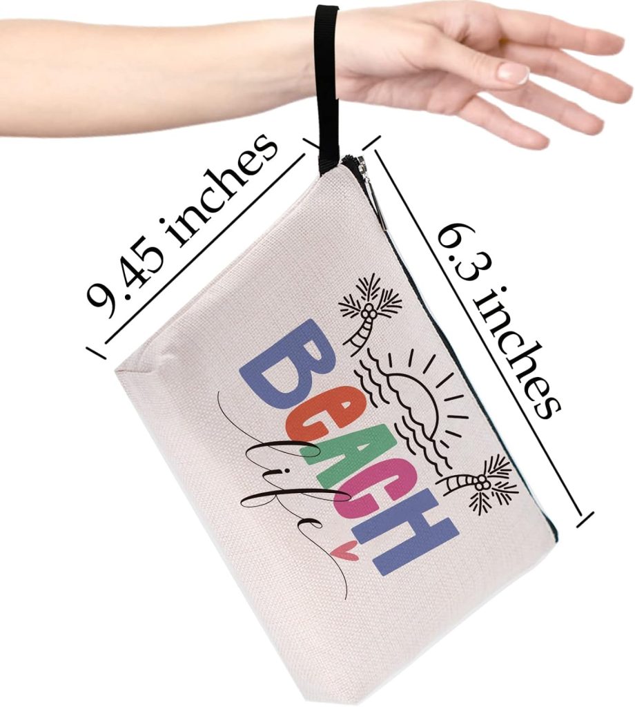 Hanamiya Na Beach Essentials Gifts Sunscreen Bag Beach Accessories Cruise Gifts for Women Girls Makeup Bag Summer Bags Ocean Cosmetic Bag Ocean Themed Gifts Summer Lovers Gift