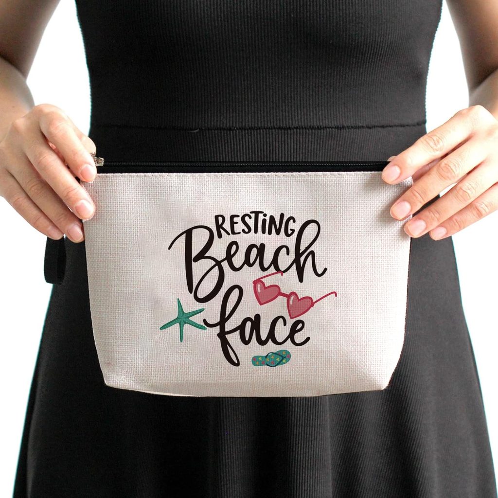 Hanamiya Na Beach Essentials Gifts Sunscreen Bag Beach Accessories Cruise Gifts for Women Girls Makeup Bag Summer Bags Ocean Cosmetic Bag Ocean Themed Gifts Summer Lovers Gift