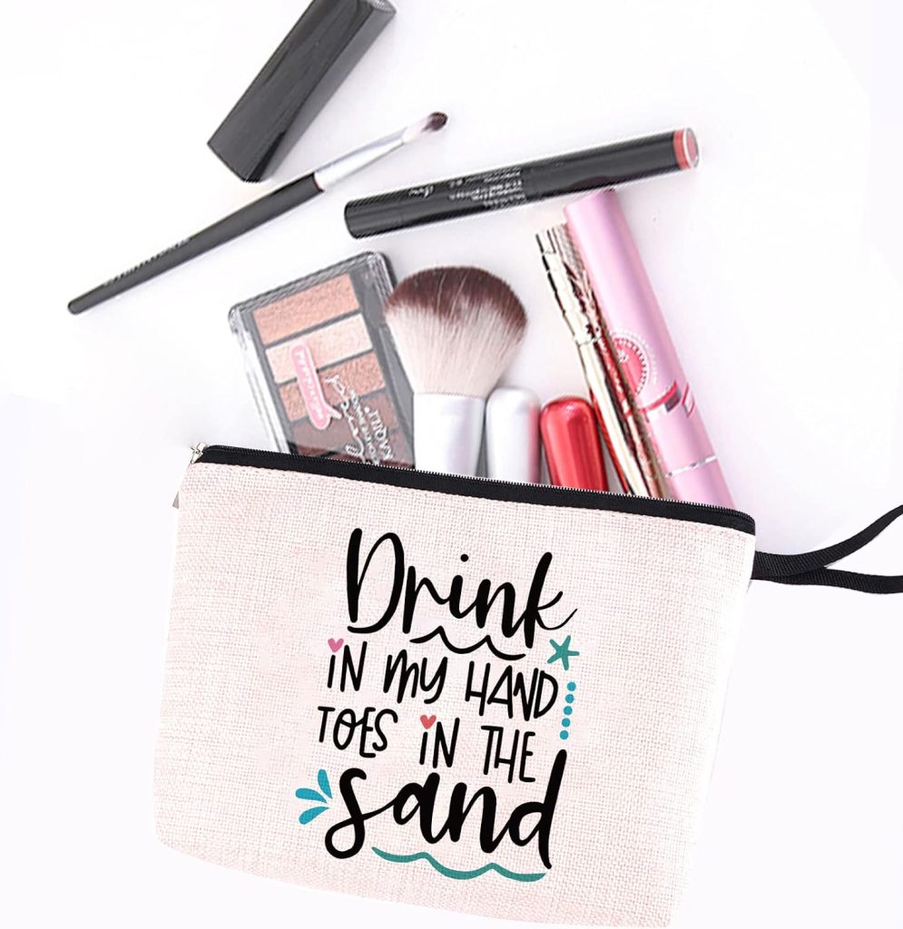 Hanamiya Na Beach Essentials Gifts Sunscreen Bag Beach Accessories Cruise Gifts for Women Girls Makeup Bag Summer Bags Ocean Cosmetic Bag Ocean Themed Gifts Summer Lovers Gift