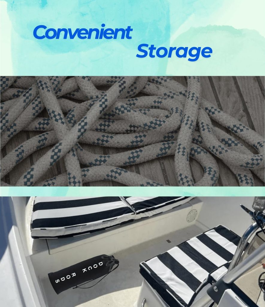 16 Inch Dock Rods for Boat Mooring/Docking, Replacement for Dock Lines, Boat Accessories for Men, for Pontoon Boat and Jon Boat Owners