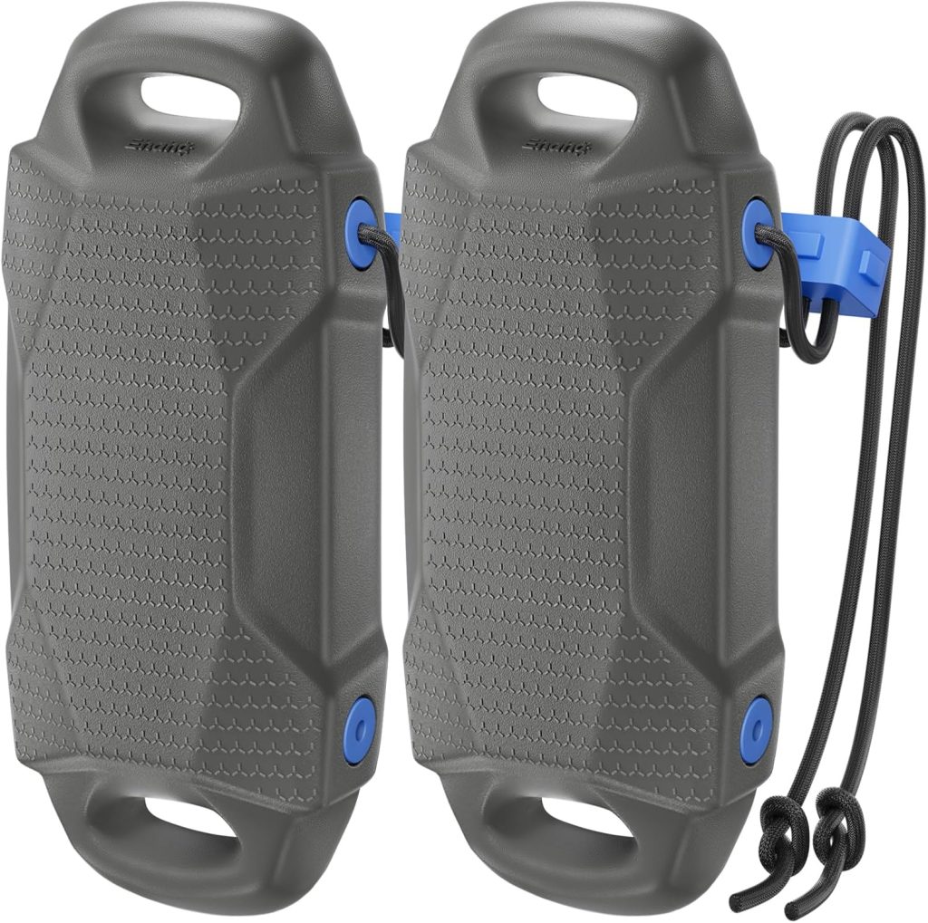 Ehaho Boat Fenders, Boat Bumpers for Docking, EVA Pontoon Bumpers with Integrated Locking Rope, Fit for Bass, Ski, Bowriders and Fishing Boats