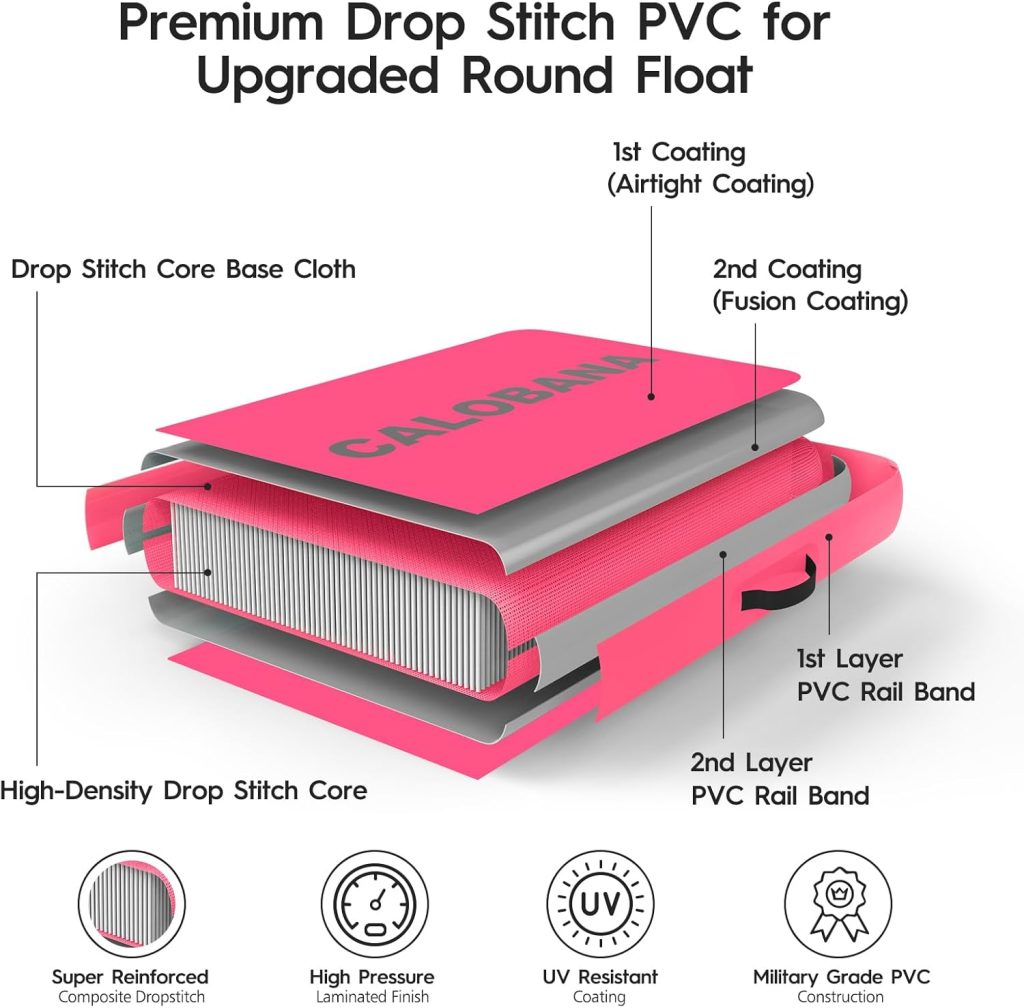 Inflatable Floating Dock Platform, Multi-People Round Water Hammock lsland Raft Tanning Float with Carrying Bag for Pool Lake Beach Party