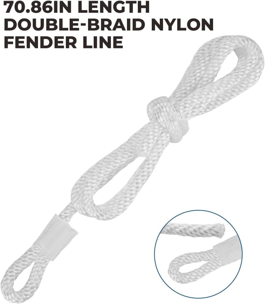 KEMIMOTO Boat Fenders Boat Bumpers for 15-35ft Boat, 4 Pack Inflatable Boat Fenders Bumpers with 4 Ropes, Boat Bumpers for Docking, Fit for Pontoon Boat Bass Boat and Jon Boat KEMIMOTO Boat Fenders Boat Bumpers for 15-35ft Boat, 4 Pack Inflatable Boat Fenders Bumpers with 4 Ropes, Boat Bumpers for Docking, Fit for Pontoon Boat Bass Boat and Jon Boat