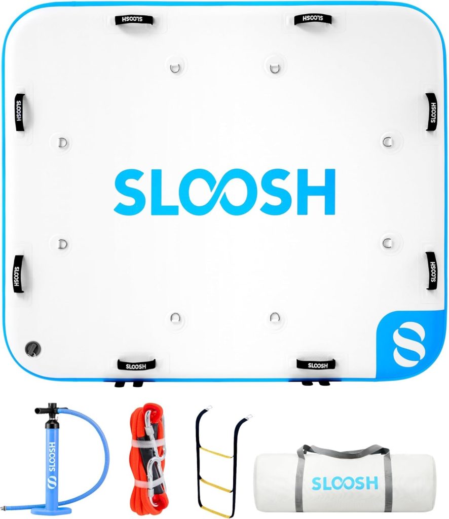 SLOOSH Inflatable Floating Dock, Inflatable Dock Floating Platform, Portable Air Dock Platform Fit for Pool, Lake, Beach with Non-Slip Surface SLOOSH Inflatable Floating Dock, Inflatable Dock Floating Platform, Portable Air Dock Platform Fit for Pool, Lake, Beach with Non-Slip Surface