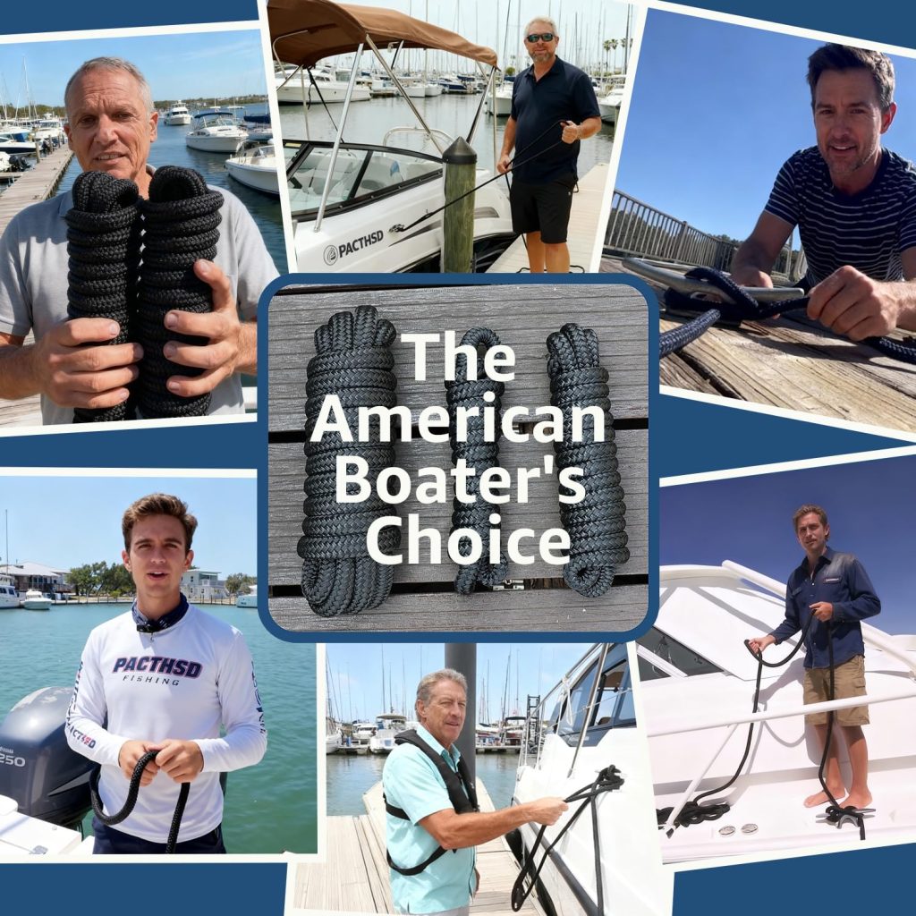 4 Pack 1/2 x 6 Boat Fender Lines - Marine Grade Nylon Boat Rope with 10 Loop for Tying Fenders and Docking Small Boats - Double Braided Dock Lines, Easy Handling, Fray Resistant - Black