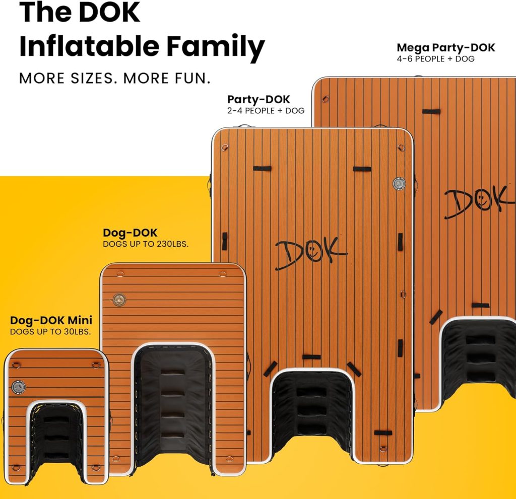 DOK Party-DOK Inflatable Dock Platform: Safe Easy Water Access; Floating Non-Slip EVA Foam with Water Ramp for Pool, Dock, Lake | Military Grade High Visibility DOK Party-DOK Inflatable Dock Platform: Safe Easy Water Access; Floating Non-Slip EVA Foam with Water Ramp for Pool, Dock, Lake | Military Grade High Visibility
