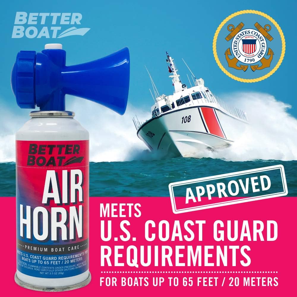 Air Horn Can for Boating Safety Very Loud Canned Boat Accessories Hand Held Fog Mini Marine Air Horn for Boat Can and Blow Horn or Small Compressed Horn Refills 1.4oz Air Horn Can for Boating Safety Very Loud Canned Boat Accessories Hand Held Fog Mini Marine Air Horn for Boat Can and Blow Horn or Small Compressed Horn Refills 1.4oz