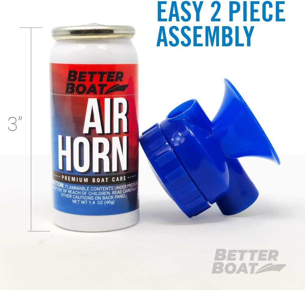 Air Horn Can for Boating Safety Very Loud Canned Boat Accessories Hand Held Fog Mini Marine Air Horn for Boat Can and Blow Horn or Small Compressed Horn Refills 1.4oz Air Horn Can for Boating Safety Very Loud Canned Boat Accessories Hand Held Fog Mini Marine Air Horn for Boat Can and Blow Horn or Small Compressed Horn Refills 1.4oz