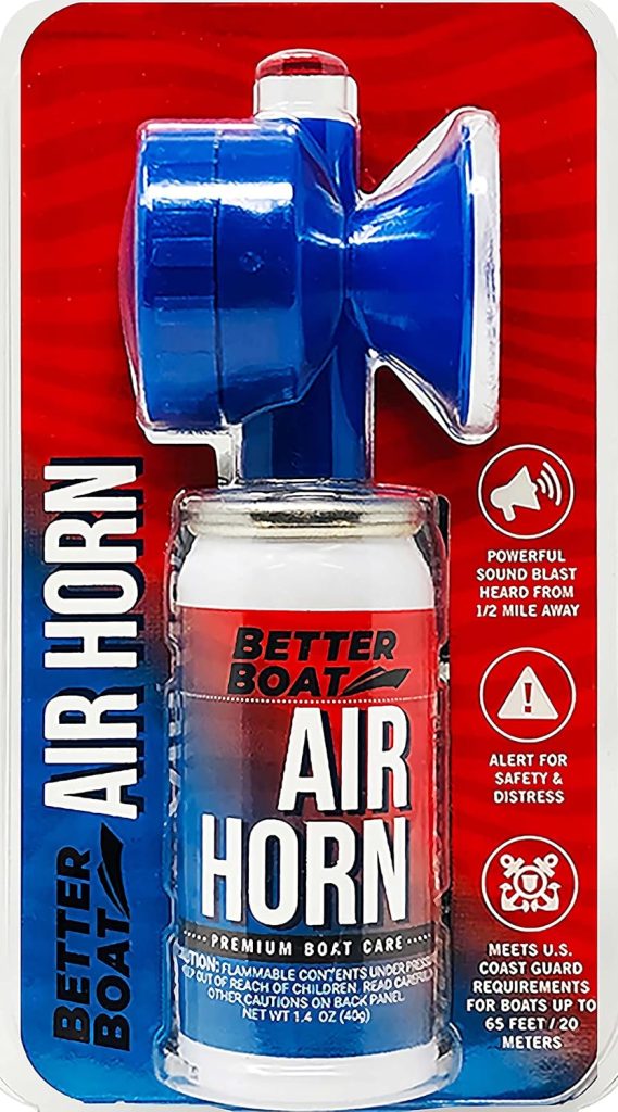 Air Horn Can for Boating Safety Very Loud Canned Boat Accessories Hand Held Fog Mini Marine Air Horn for Boat Can and Blow Horn or Small Compressed Horn Refills 1.4oz Air Horn Can for Boating Safety Very Loud Canned Boat Accessories Hand Held Fog Mini Marine Air Horn for Boat Can and Blow Horn or Small Compressed Horn Refills 1.4oz