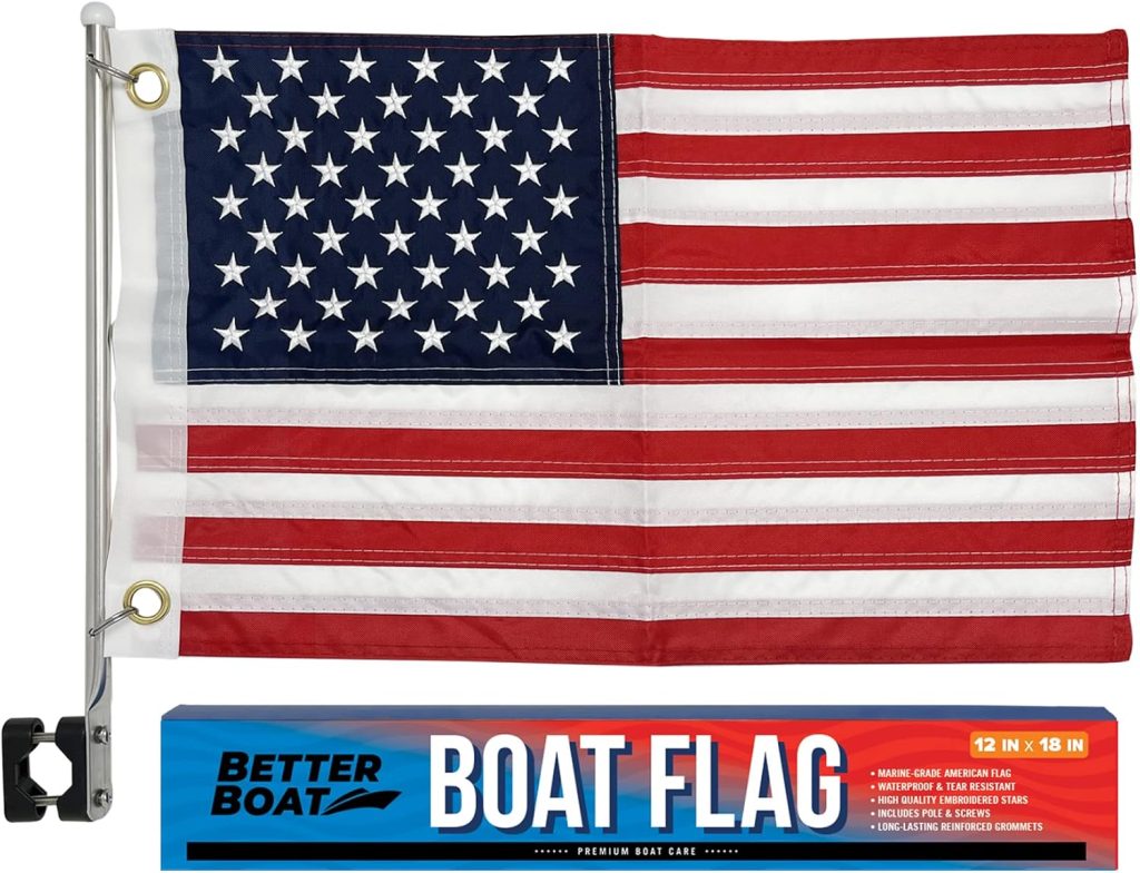 Boat Flag Pole Kit American Flag Small US 12 x 18 Small American Flag Boat Set Marine Grade Boat Flag Holder 12x18 Pontoon Boat Accessories Dock Rail Mount Small USA Flag Burgee Flags Boat Flag Pole Kit American Flag Small US 12 x 18 Small American Flag Boat Set Marine Grade Boat Flag Holder 12x18 Pontoon Boat Accessories Dock Rail Mount Small USA Flag Burgee Flags