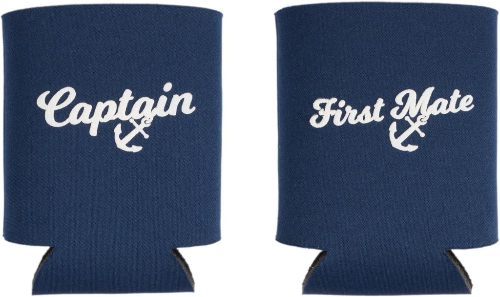 Captain Hat First Mate | Matching Skipper Boating Baseball Caps Beer Holders Navy Captain Hat First Mate | Matching Skipper Boating Baseball Caps Beer Holders Navy