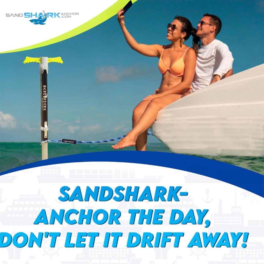 SandShark Supersport 2.0 Boat Anchor - Shallow Water Anchor Pole - Great Jet Ski Anchor, PWC Anchor, Pontoon Boat Accessories for Beach and Sandbar - Adjusts 29-48 w/Case SandShark Supersport 2.0 Boat Anchor - Shallow Water Anchor Pole - Great Jet Ski Anchor, PWC Anchor, Pontoon Boat Accessories for Beach and Sandbar - Adjusts 29-48 w/Case