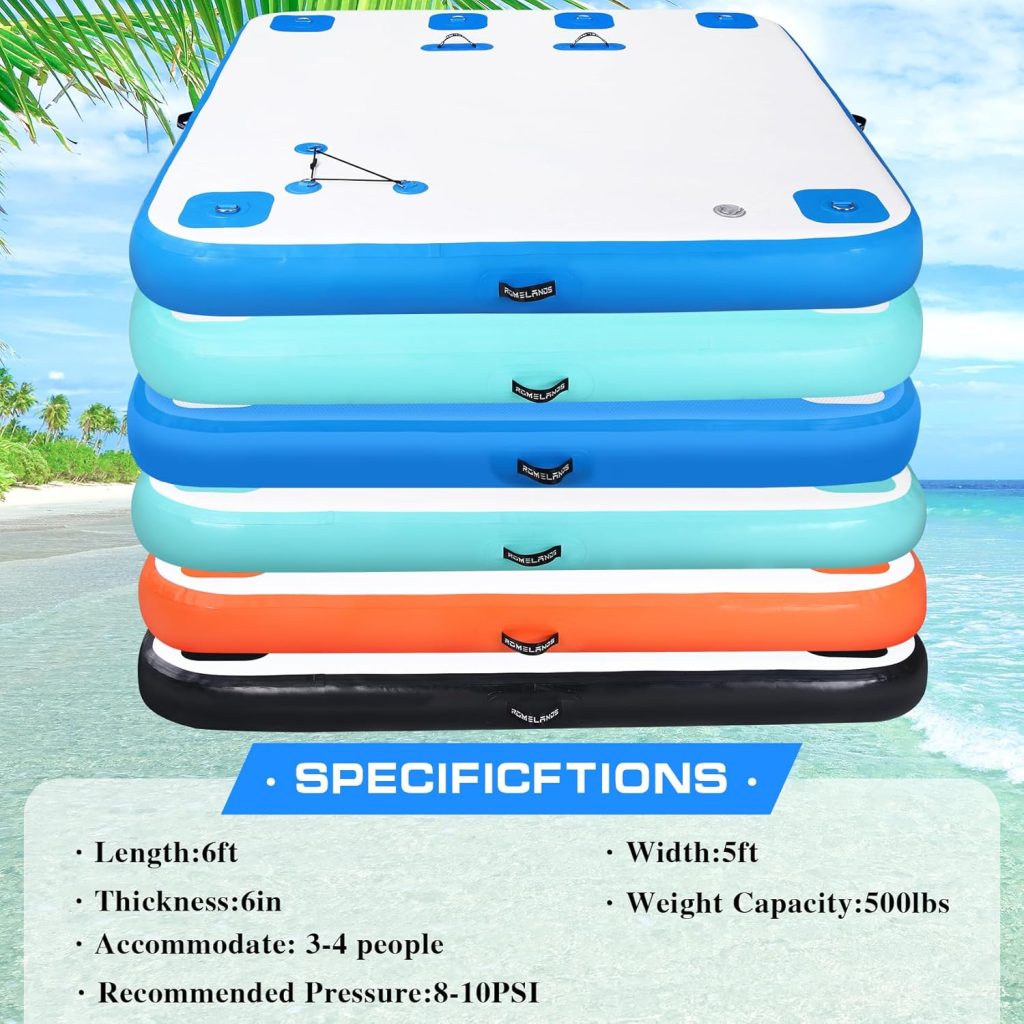 Inflatable Floating Dock, Swim Platform Floating Island Raft, Large Air Mat Inflatable Water Pad with None-Slip Surface for Lake Pool Beach Ocean Inflatable Floating Dock, Swim Platform Floating Island Raft, Large Air Mat Inflatable Water Pad with None-Slip Surface for Lake Pool Beach Ocean