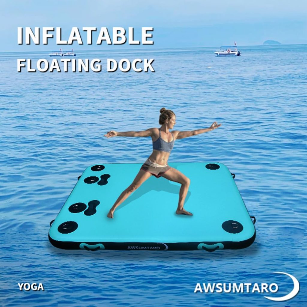 Inflatable Floating Platform,Inflatable Floating Dock,Multi-Scene Water Floating Platform,Suitable for Rivers, Lakes, seasides, Swimming Pools; Inflatable Floating Platform,Inflatable Floating Dock,Multi-Scene Water Floating Platform,Suitable for Rivers, Lakes, seasides, Swimming Pools;