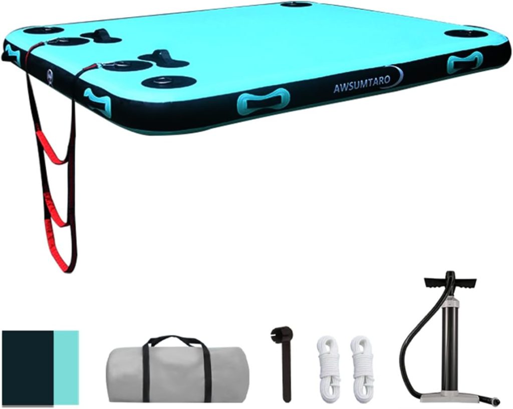 Inflatable Floating Platform,Inflatable Floating Dock,Multi-Scene Water Floating Platform,Suitable for Rivers, Lakes, seasides, Swimming Pools; Inflatable Floating Platform,Inflatable Floating Dock,Multi-Scene Water Floating Platform,Suitable for Rivers, Lakes, seasides, Swimming Pools;