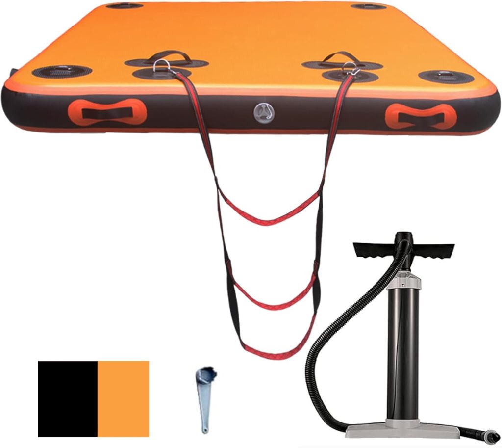 Inflatable Floating Platform,Inflatable Floating Dock,Multi-Scene Water Floating Platform,Suitable for Rivers, Lakes, seasides, Swimming Pools; Inflatable Floating Platform,Inflatable Floating Dock,Multi-Scene Water Floating Platform,Suitable for Rivers, Lakes, seasides, Swimming Pools;