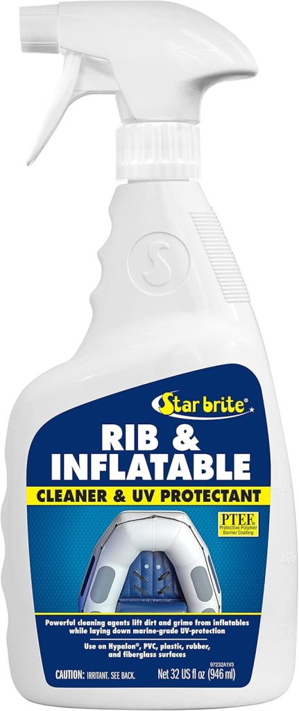 STAR BRITE Rib Inflatable Boat Cleaner UV Protectant Spray - Lift Dirt, Grime Restore Color While Protecting Against Salt Deposits, Stains Sun Damage 32 OZ (097232) STAR BRITE Rib Inflatable Boat Cleaner UV Protectant Spray - Lift Dirt, Grime Restore Color While Protecting Against Salt Deposits, Stains Sun Damage 32 OZ (097232)