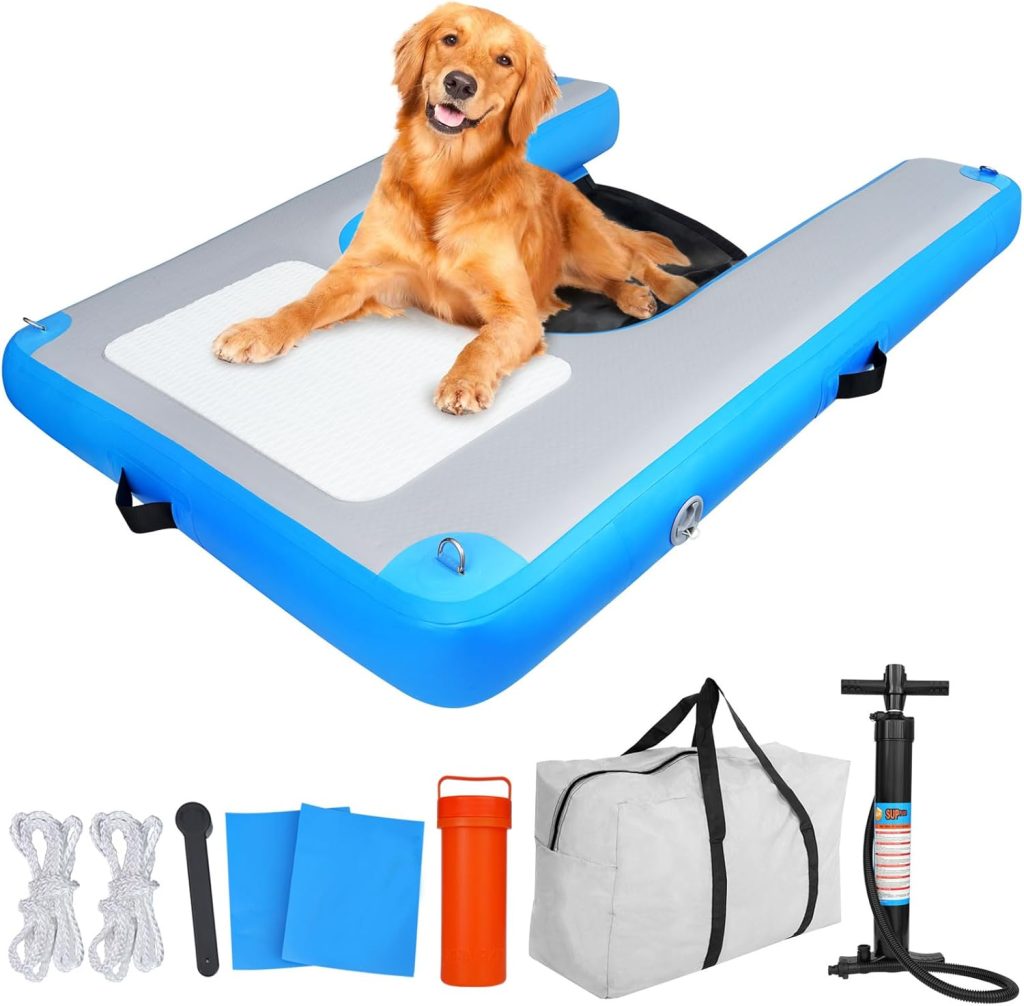 Inflatable Dog Water Ramps, Float Floating Ramps for Dog Water Ladder Steps Ramp for Pools Boats Docks Swimming Pets Water Bed with Non-Slip Pad Inflatable Dog Water Ramps, Float Floating Ramps for Dog Water Ladder Steps Ramp for Pools Boats Docks Swimming Pets Water Bed with Non-Slip Pad