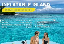 BEYOND MARINA Inflatable Floating Dock – Swim Platform, Floating Deck Raft Mat for Lake, Pool, Beach, Ocean – Non-Slip Surface – BM Fundeck