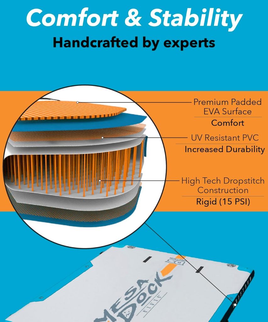 Driftsun Inflatable Floating Dock Platform - Mesa Floats, Dropstitch Docks for Lakes Boats with Quick Inflation Driftsun Inflatable Floating Dock Platform - Mesa Floats, Dropstitch Docks for Lakes Boats with Quick Inflation