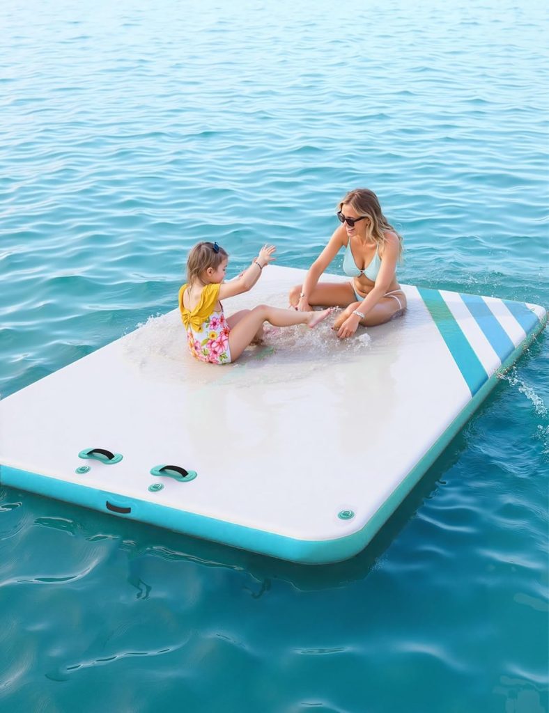 GarveeLife Inflatable Floating Dock for Lakes, Thick Lake Floats for Adults, Non-Slip Air Dock Platform with Portable Carrying Bag, Floating Platform Island for Pool Beach Ocean GarveeLife Inflatable Floating Dock for Lakes, Thick Lake Floats for Adults, Non-Slip Air Dock Platform with Portable Carrying Bag, Floating Platform Island for Pool Beach Ocean
