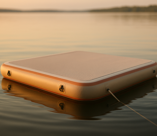 Hipicute Inflatable Floating Dock, Swim Platform Floating Dock for Lakes, Lake Floats for Adults, Island Raft Mat for Lake Beach Ocean, Non-Slip Surface