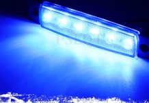 PSEQT LED Boat Navigation Lights Marine Interior Courtesy Light Strip Deck Transom Cockpit Lighting 3.8” 6 LED 12V Waterproof Lamp w/Smoked Lens for Fishing Pontoon Kayak Yacht Sailboat (Blue 10Pcs)