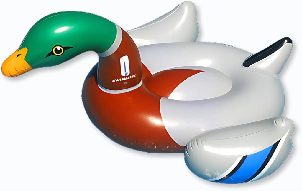 SWIMLINE Original Inflatable Decoy Duck Pool Float | Fun Ride-On Raft with Stable Legs Wings | Lounge Floatie Perfect for Parties Relaxation SWIMLINE Original Inflatable Decoy Duck Pool Float | Fun Ride-On Raft with Stable Legs Wings | Lounge Floatie Perfect for Parties Relaxation