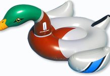 SWIMLINE Original 90703 Inflatable Decoy Duck Pool Float | Fun Ride-On Raft with Stable Legs & Wings | Lounge Floatie Perfect for Parties & Relaxation