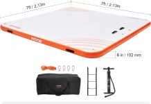VEVOR Inflatable Floating Dock, Inflatable Dock Platform, Non-Slip Air Dock Platform with Portable Carrying Bag & Detachable Ladder, Floating Platform Island Raft for Pool Beach Ocean