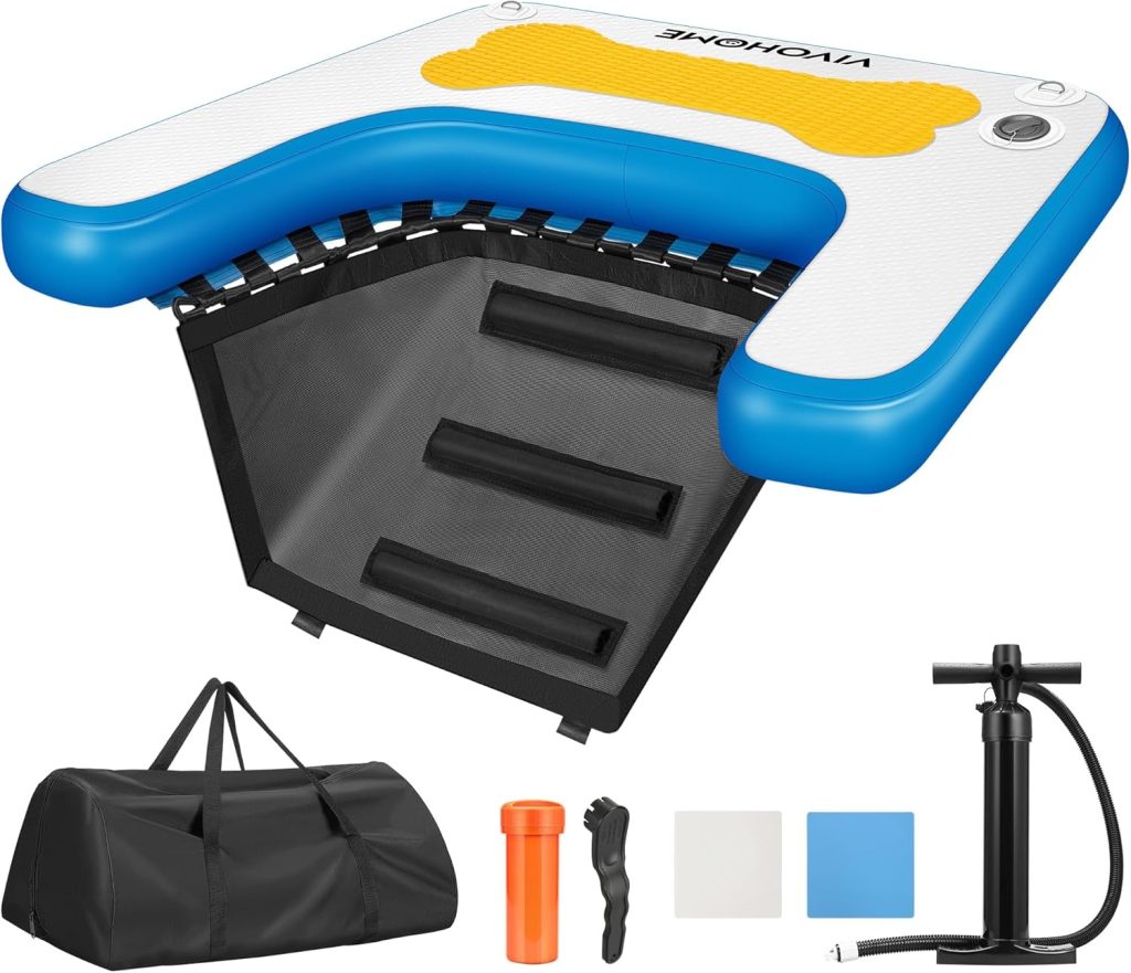VIVOHOME Inflatable Dog Water Ramp Pool Float for Dogs Up to Pounds Swimming Floating Ladder Steps for Boats Docks Lakes VIVOHOME Inflatable Dog Water Ramp Pool Float for Dogs Up to Pounds Swimming Floating Ladder Steps for Boats Docks Lakes