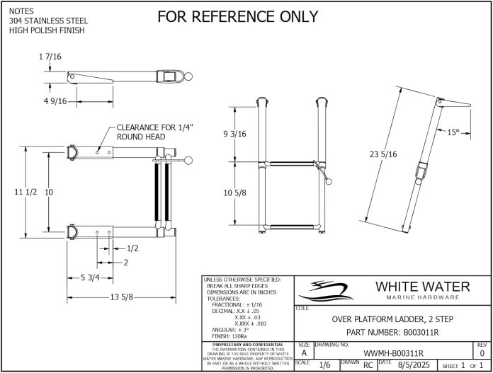 white-water-telescoping-2-step-over-platform-drop-ladder-stainless-steel-folding-marine-boarding-ladder-wbungee-strap-fo-3