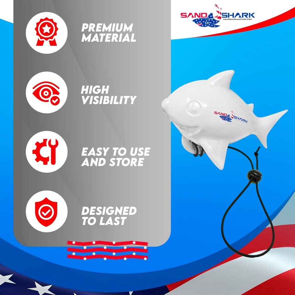 Premium Floating Anchor Marker Buoy by SandShark. High Visibility Markers for Anchors at The Beach, Lake, Shallow Water, Sandbar, Find Your Anchor, Prevent Accidental Hitting or Stepping on Anchors Premium Floating Anchor Marker Buoy by SandShark. High Visibility Markers for Anchors at The Beach, Lake, Shallow Water, Sandbar, Find Your Anchor, Prevent Accidental Hitting or Stepping on Anchors