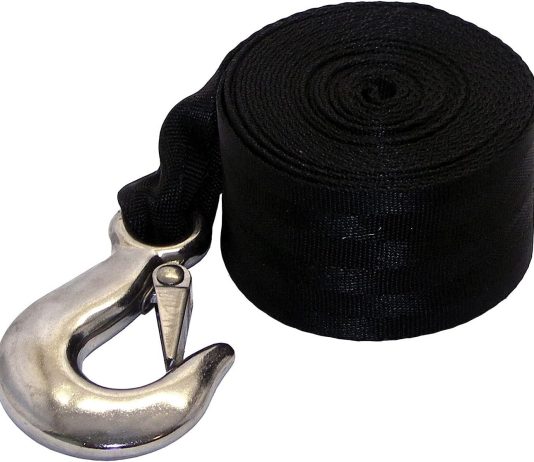 Shoreline Marine Winch Strap with Hook