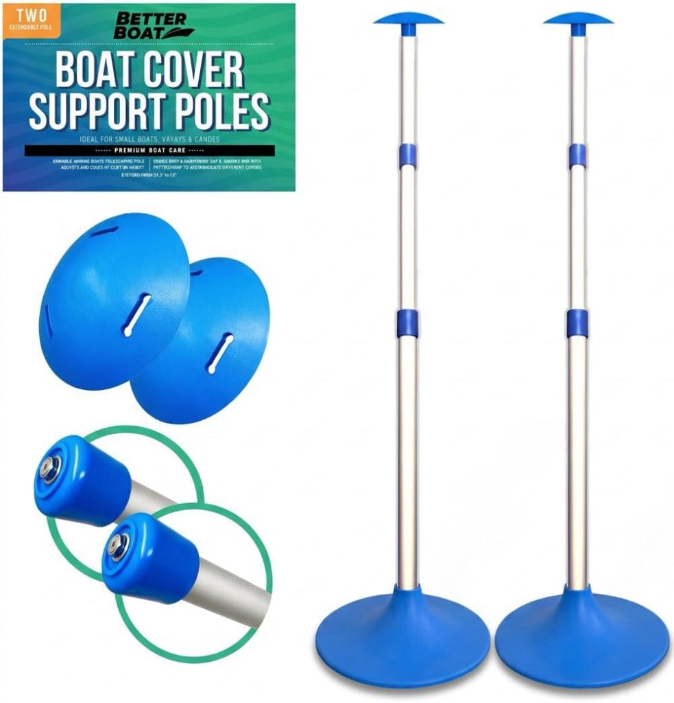 Boat Cover Support Poles 2 Pack review | Boat Accessories Boat Cover Support Poles Pack, Adjustable Twist Lock, Snap and Mushroom